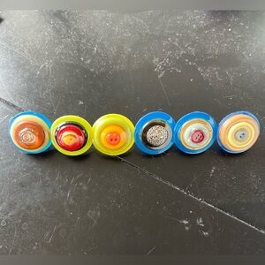 6pc Button Ring Set